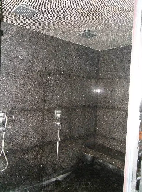Hotel bathroom fit-out on site — custom bathtub installation