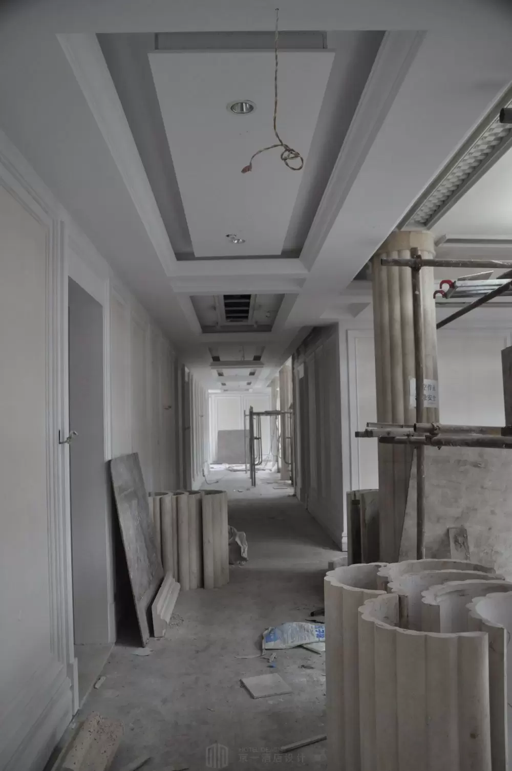 Cultural hotel guest bathroom rendering — OLEARY sanitary ware