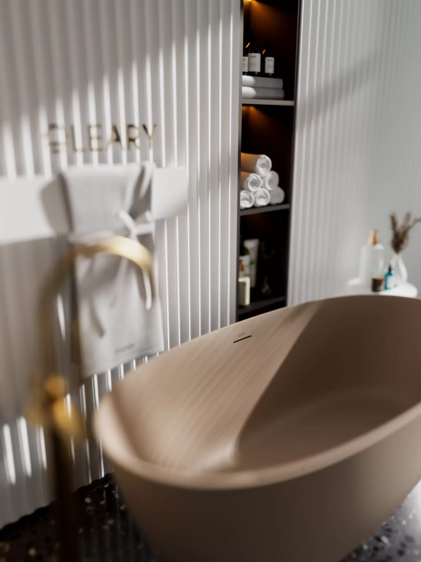 OLEARY OL-50055 modern solid surface freestanding-bathtub view 6 - professional product photo (6)