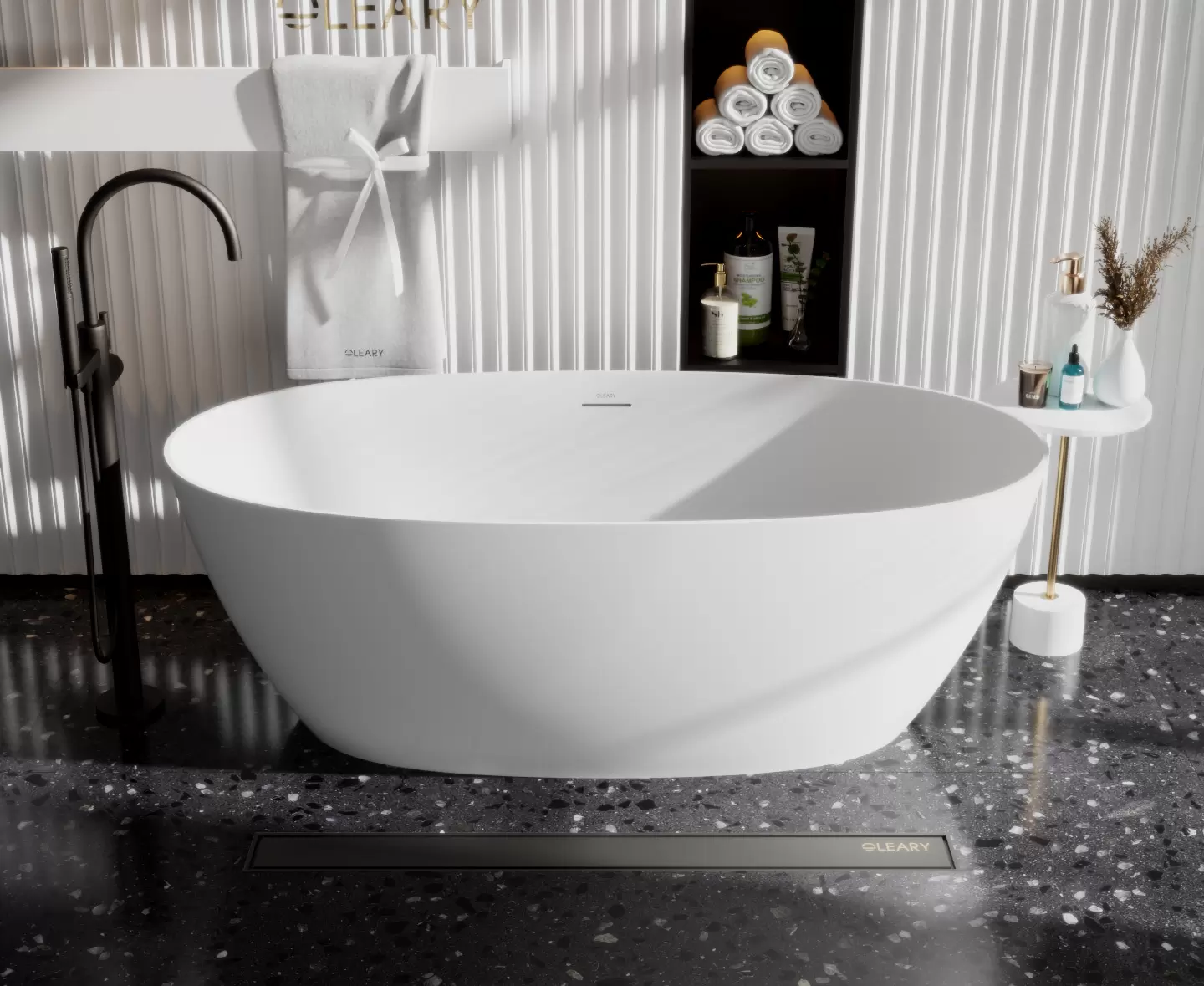 Oval Freestanding Solid Surface Bathtub | OLEARY Custom Bathtubs | 1300–1700mm Multiple Sizes
