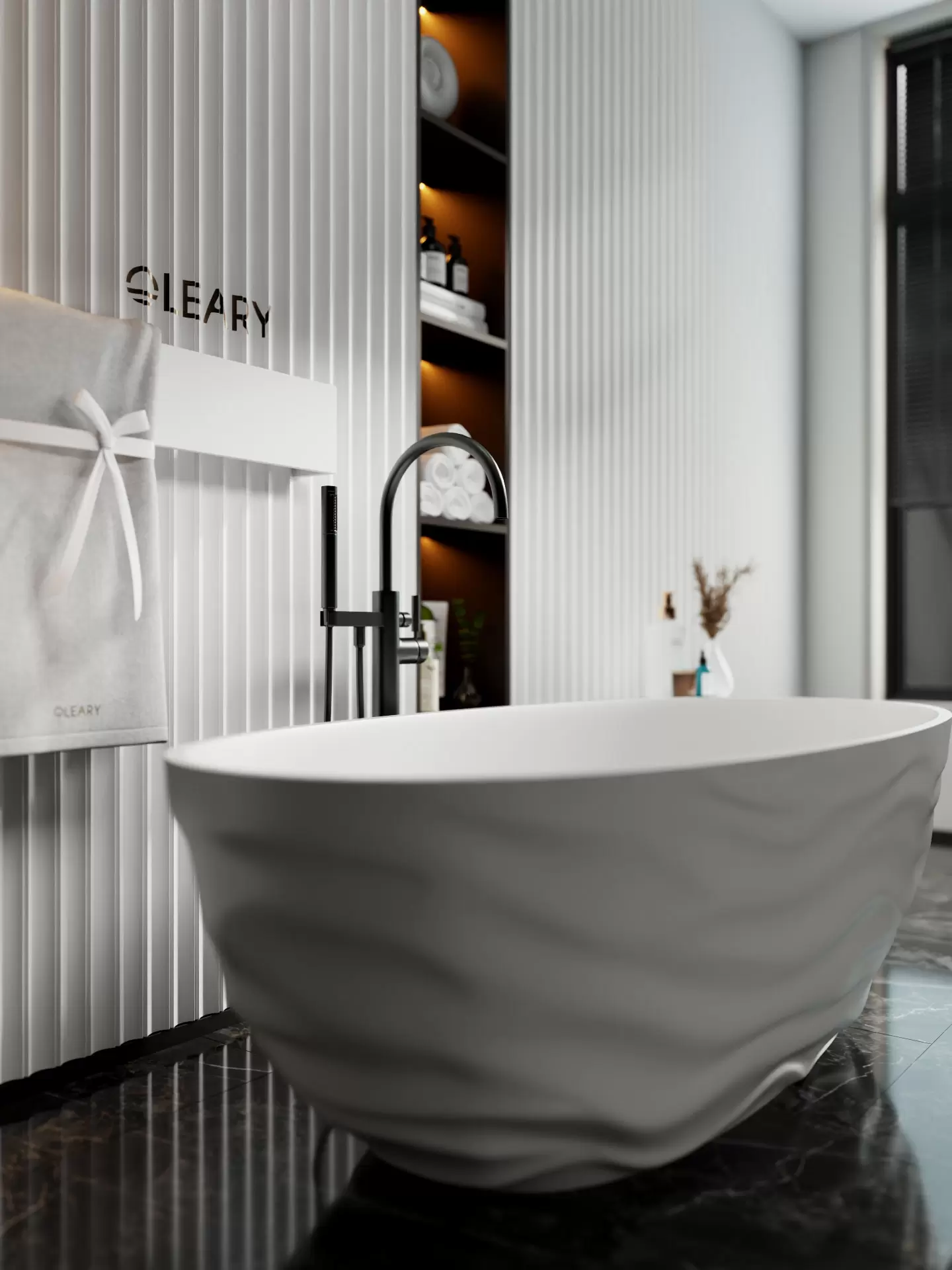 OLEARY OL_BT_50023 modern solid surface freestanding-bathtub view 2 - professional product photo (2)