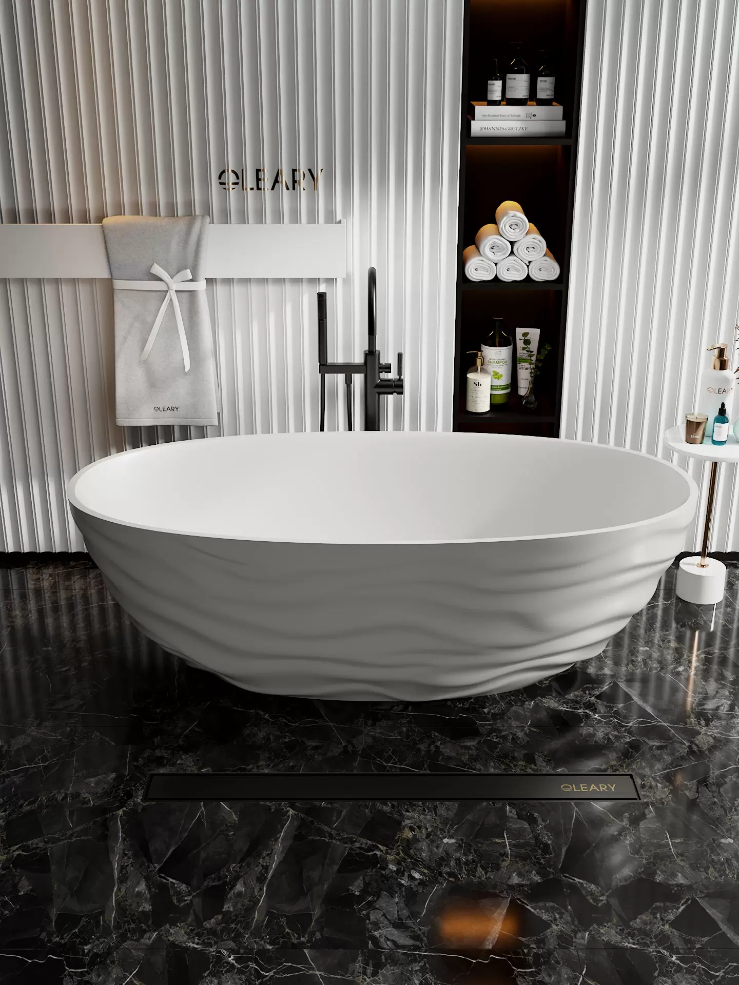 OLEARY OL_BT_50023 modern solid surface freestanding-bathtub view 3 - professional product photo (3)