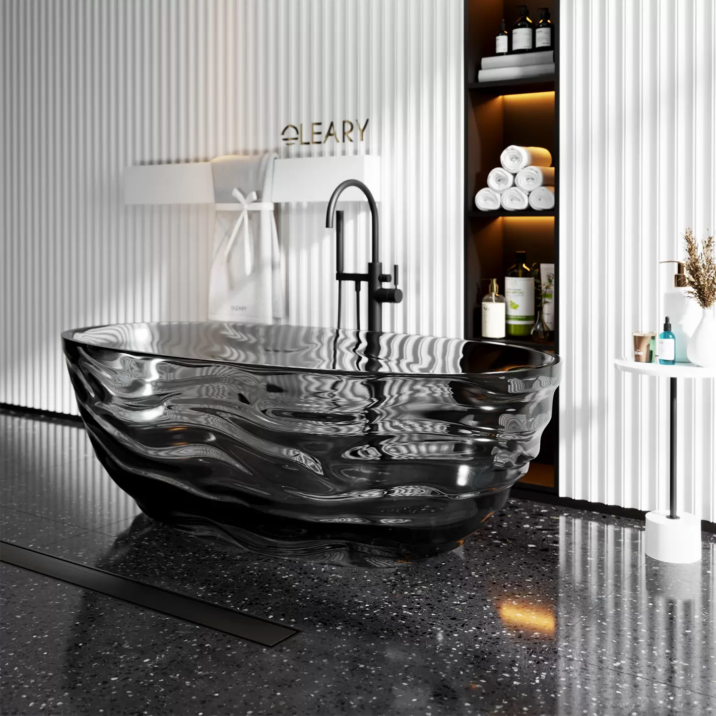 OLEARY OL_BT_5048 modern solid surface freestanding-bathtub view 5 - professional product photo (5)