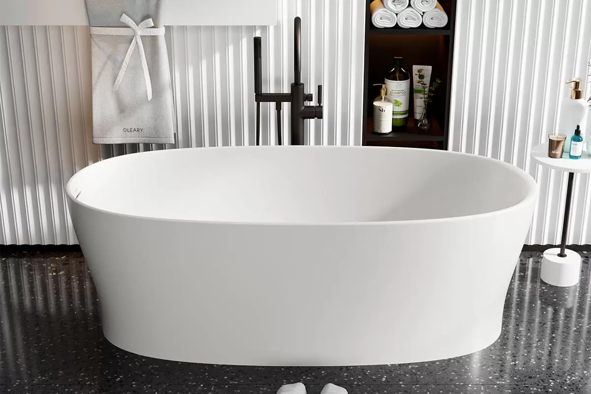 Matte White Freestanding Solid Surface Bathtub – Custom Manufacturer