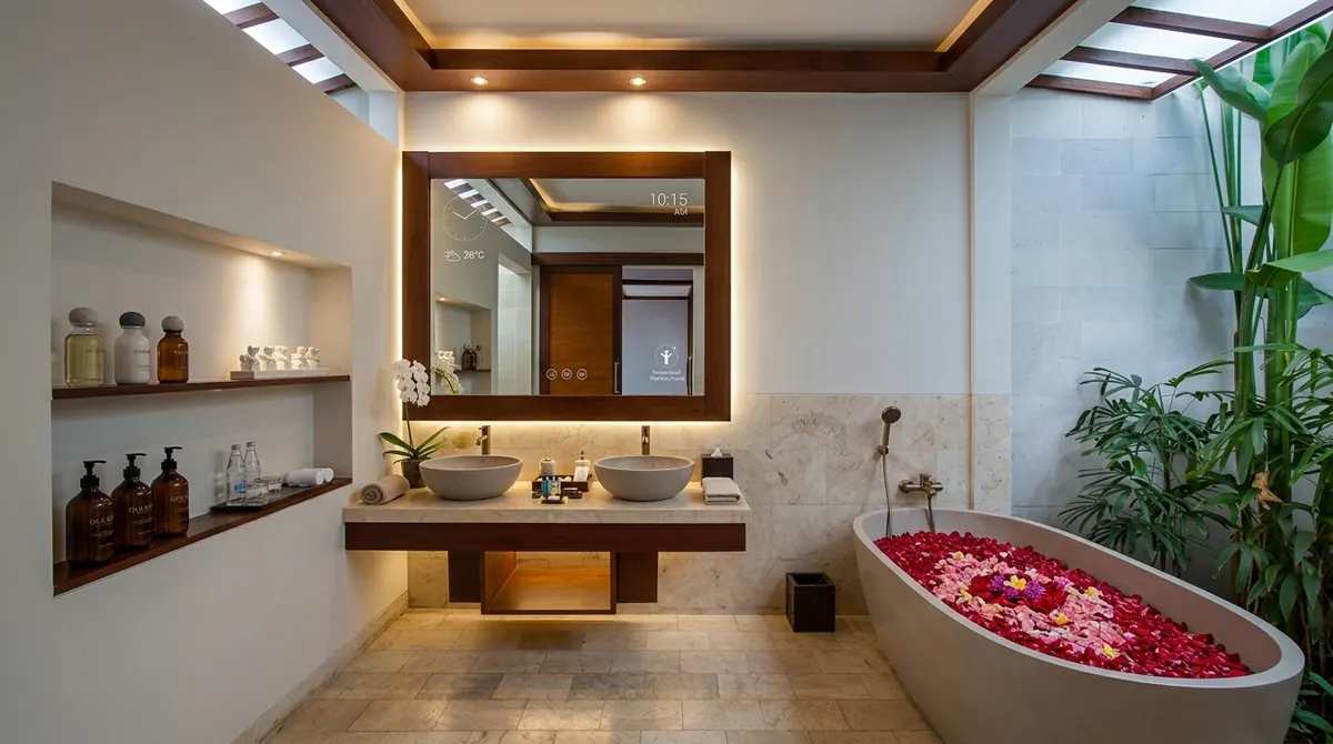 Solid Surface Spa Surfaces For A Hotel Wellness Center