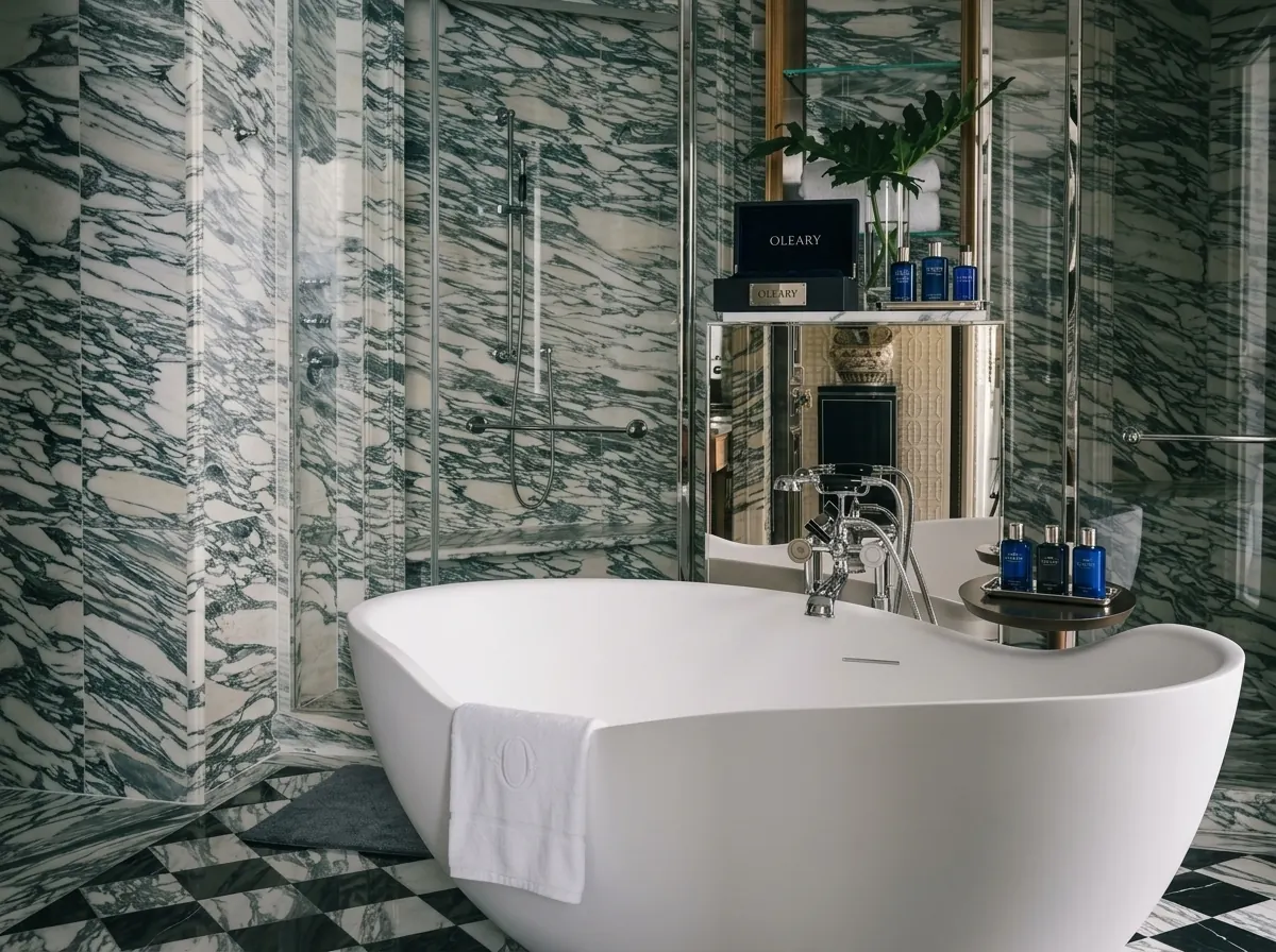 Stone-resin guest-room bathtub for hotels — OLEARY manufacturer